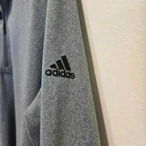 Adidas Women's Quarter Zip Pullover Top Gray Size Small - Picture 5 of 11